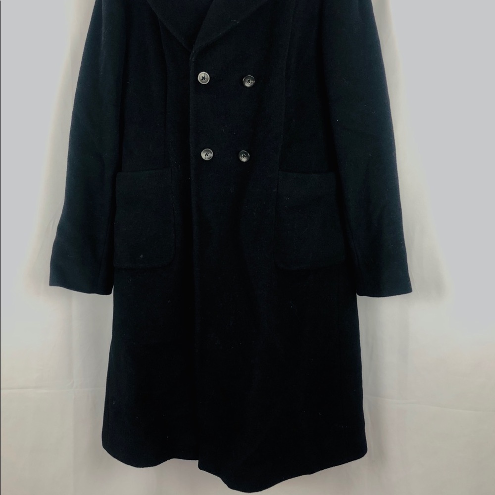 Banana Republic Wool/Alpaca long coat pockets L - Picture 4 of 12